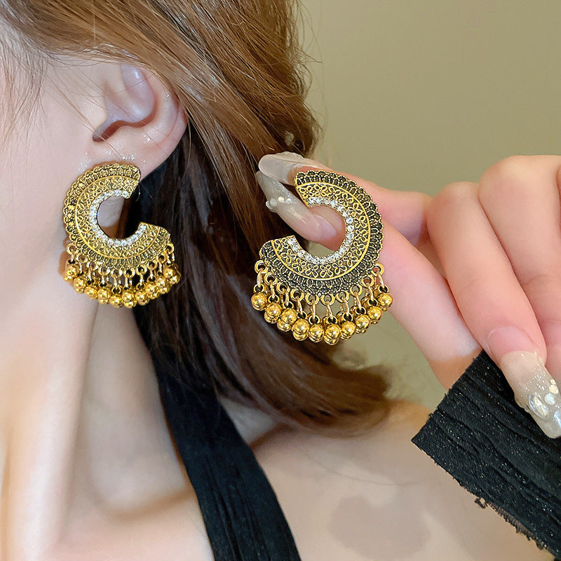 Water Drop Tassel Ethnic Style Chinese Earrings