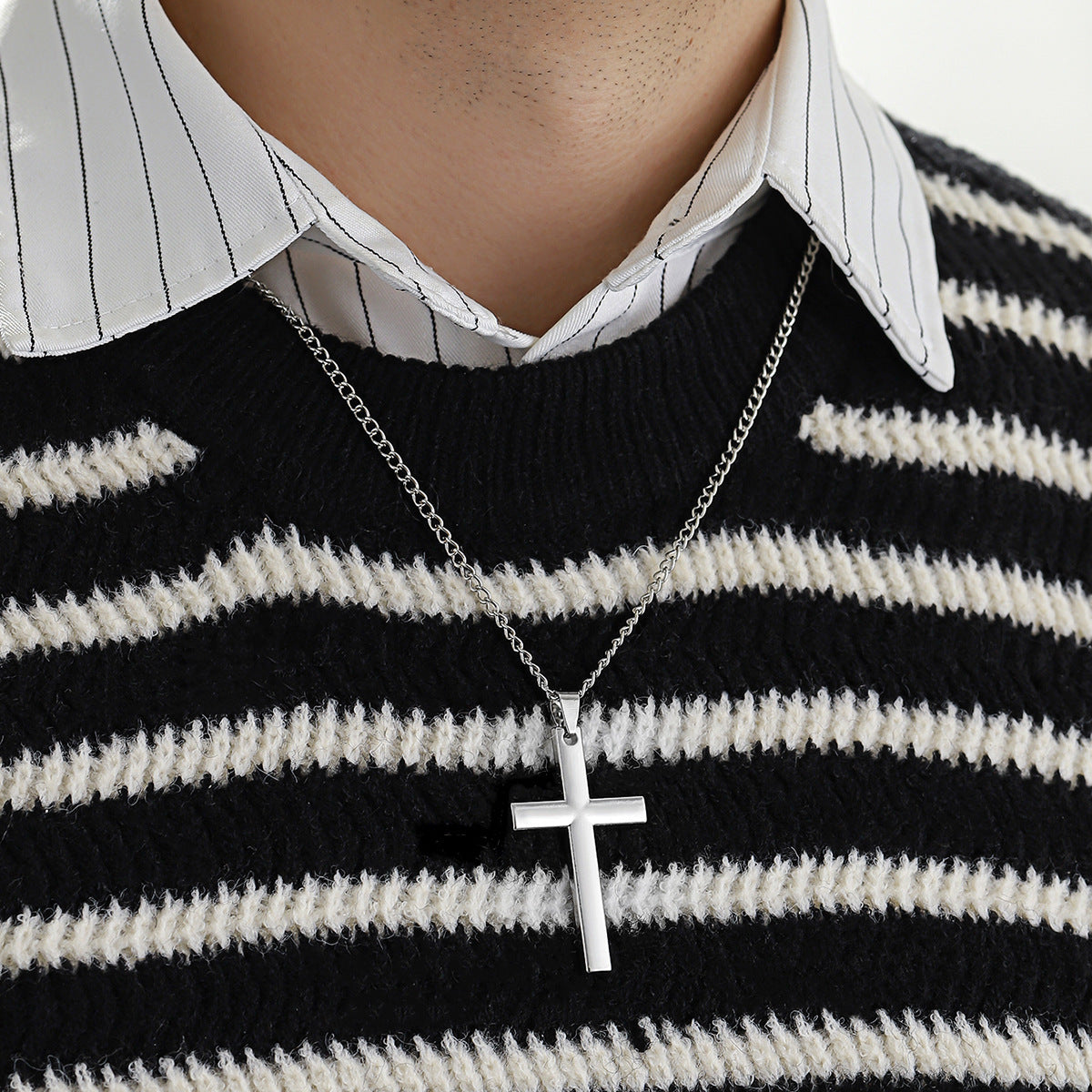 Retro Stride Hip Hop Trend Cross Necklaces