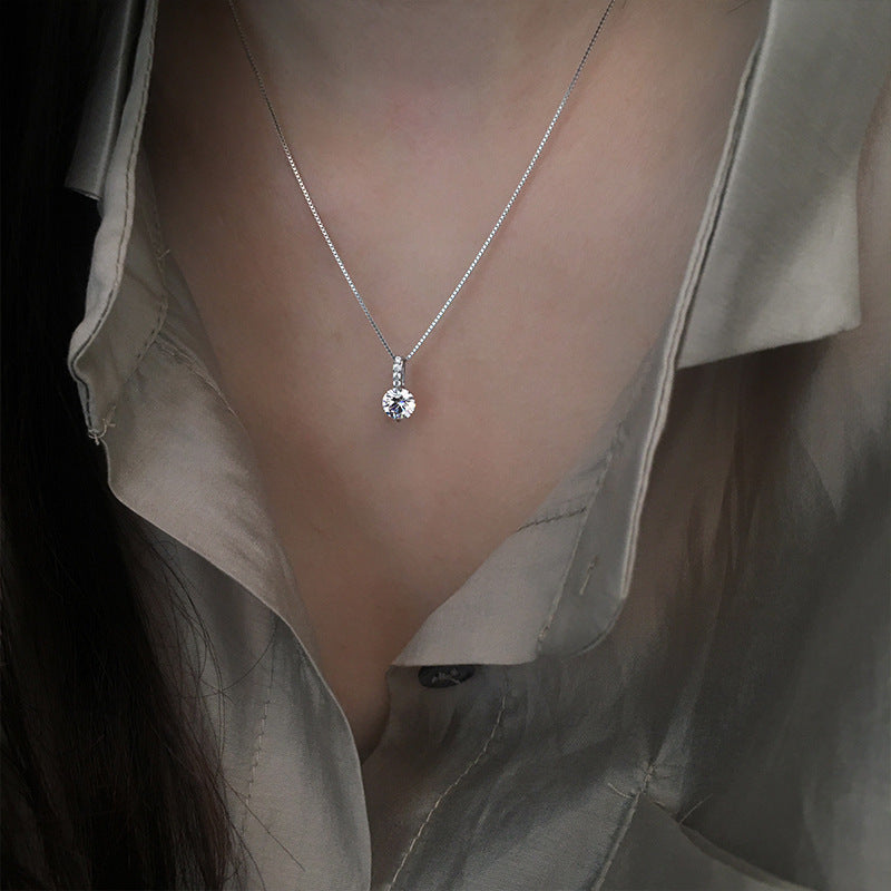 Design Light Luxury Thin Glittering Box Necklaces