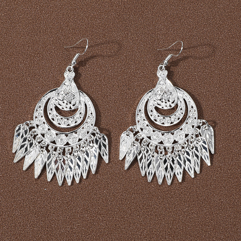 Sier Family Minority Ethnic Style Tourist Attractions Earrings