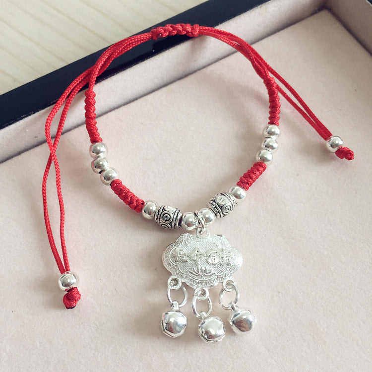 Red Rope Fresh Couple Bell Longevity Bracelets