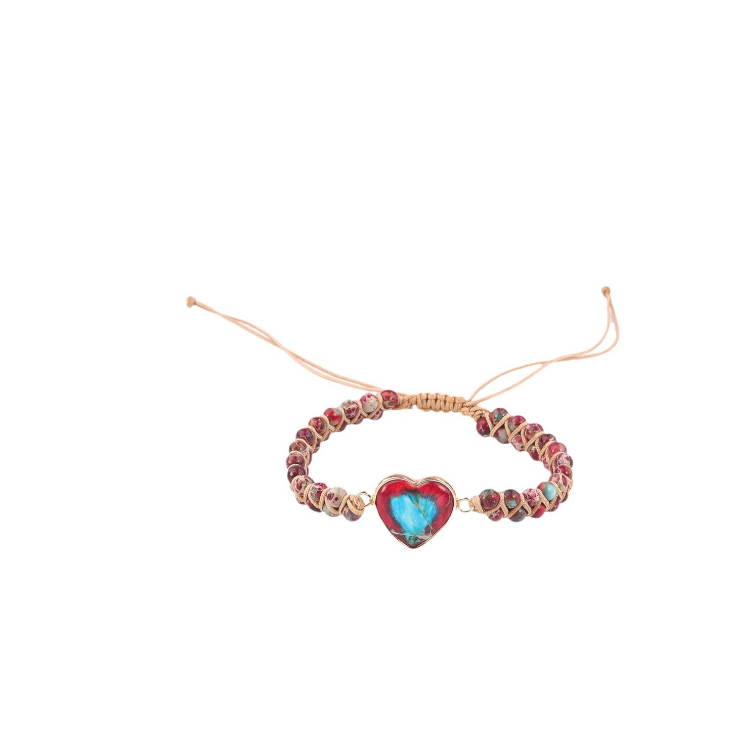 Love Double Woven Friendship Red Blue Bracelets