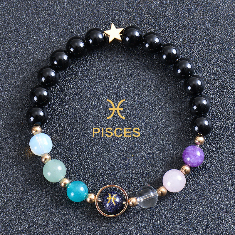 Planets Twee Constellations Frosted Stone Beaded Bracelets