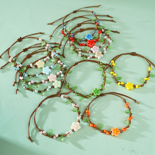 Braided Rope Clover Carrying Strap Artistic Scenic Bracelet