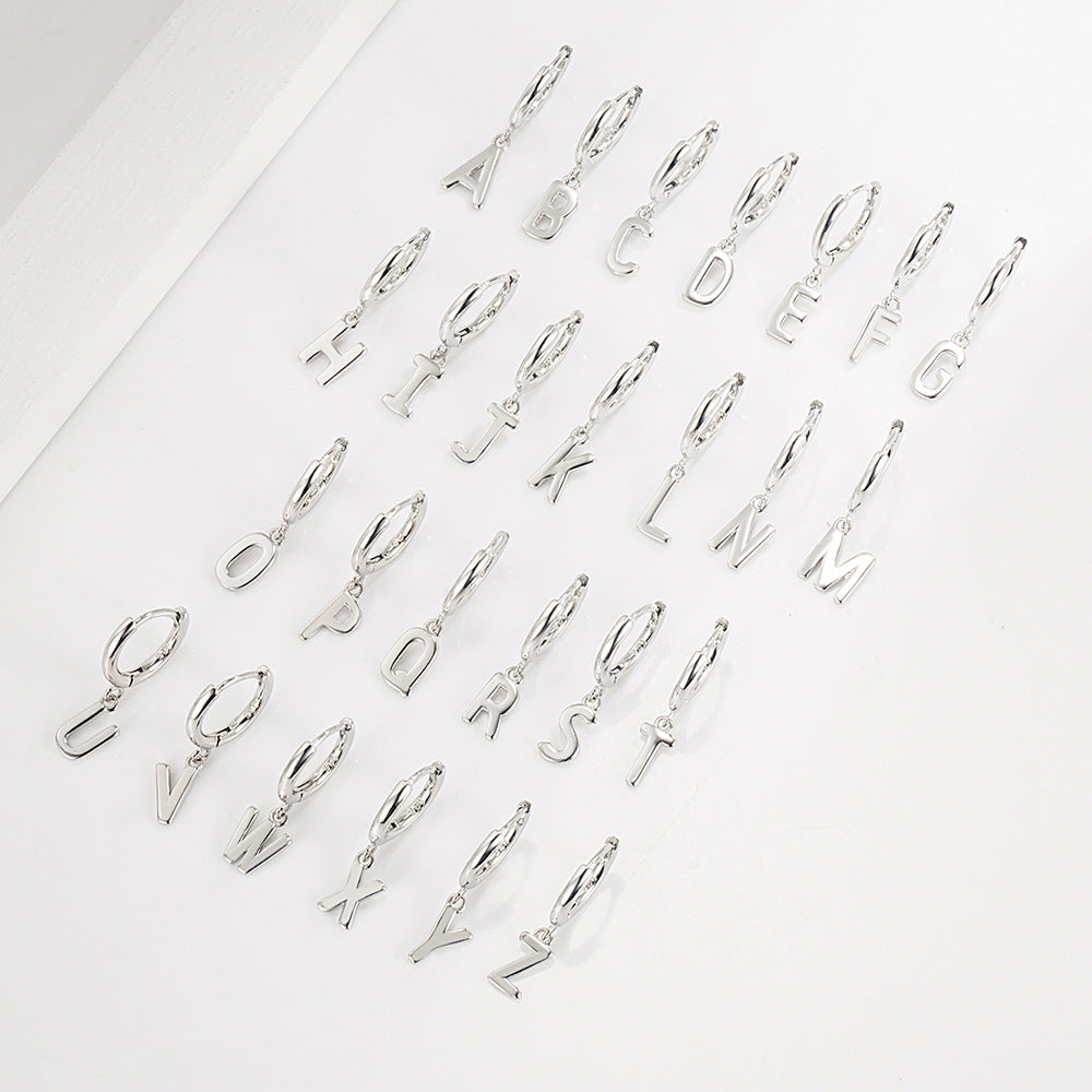 Clasp English Letters Fashion Temperament Entry Earrings