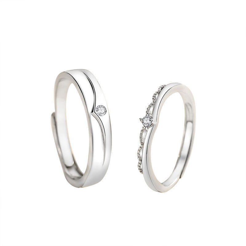 Women's & Men's One Pair Minority Simple Open Affordable Rings