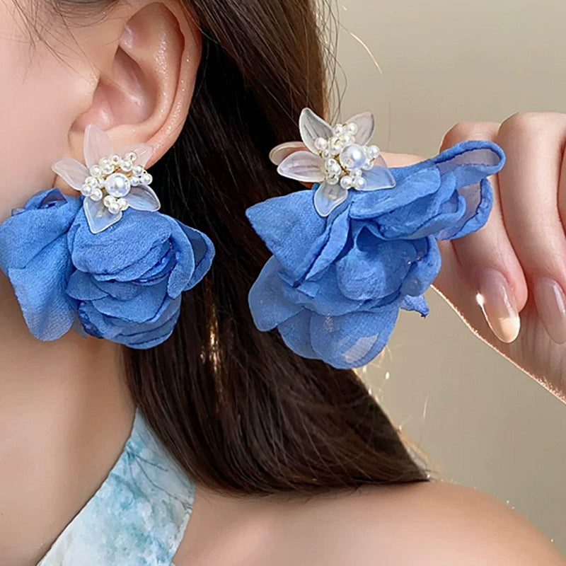 Vacation Style Ear Dignified Flowers Niche Earrings