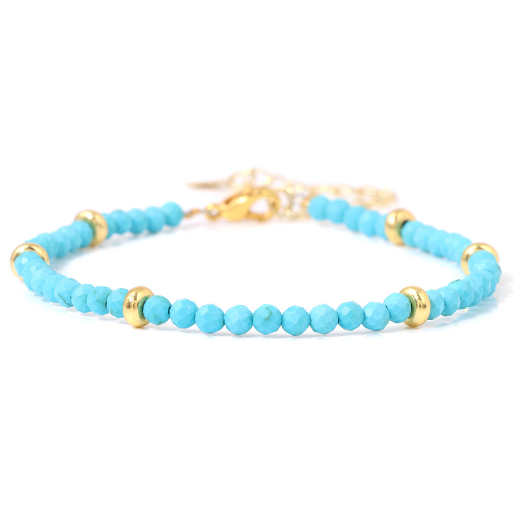 Women's Stone Beading Simple Spring Lobster Buckle Bracelets