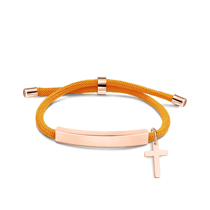 Chain Blank Material Cross Accessories Lettering Bracelets