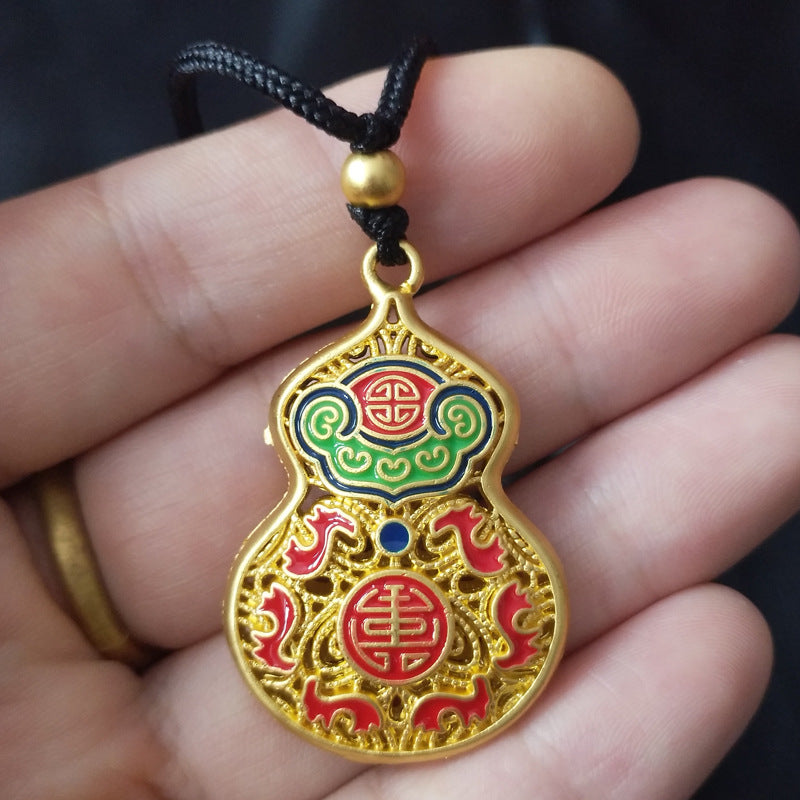 Buckle Prayer Wheel Sweater Chain Ethnic Necklaces