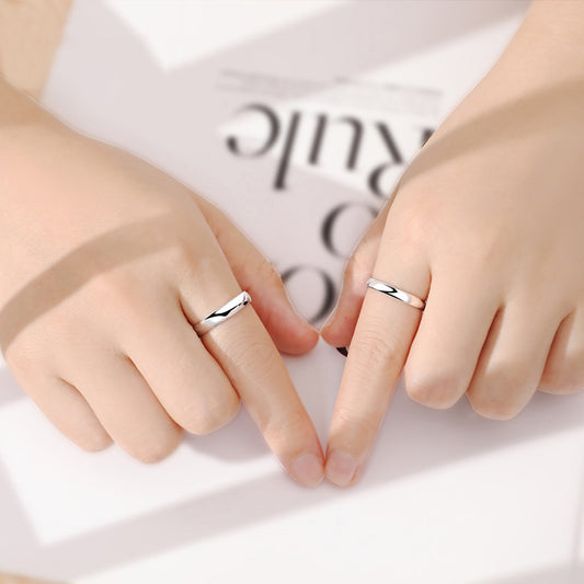 Sterling Sier Simple Glossy Fashion Couple Male Bracelets