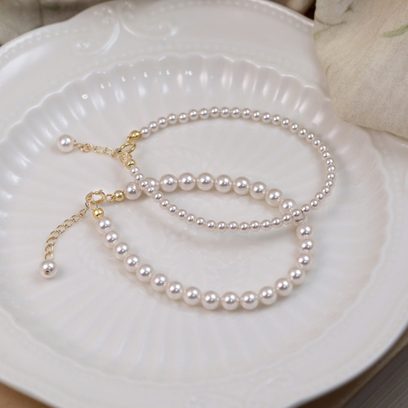 Women's Perfect Circle Pearl Simple Affordable Luxury Bracelets