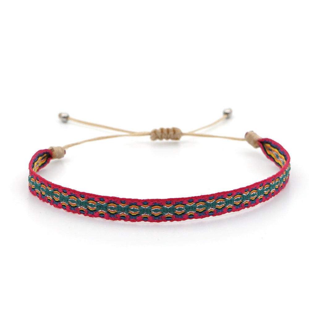 Women's South American Columbia Ethnic Style Webbing Bracelets