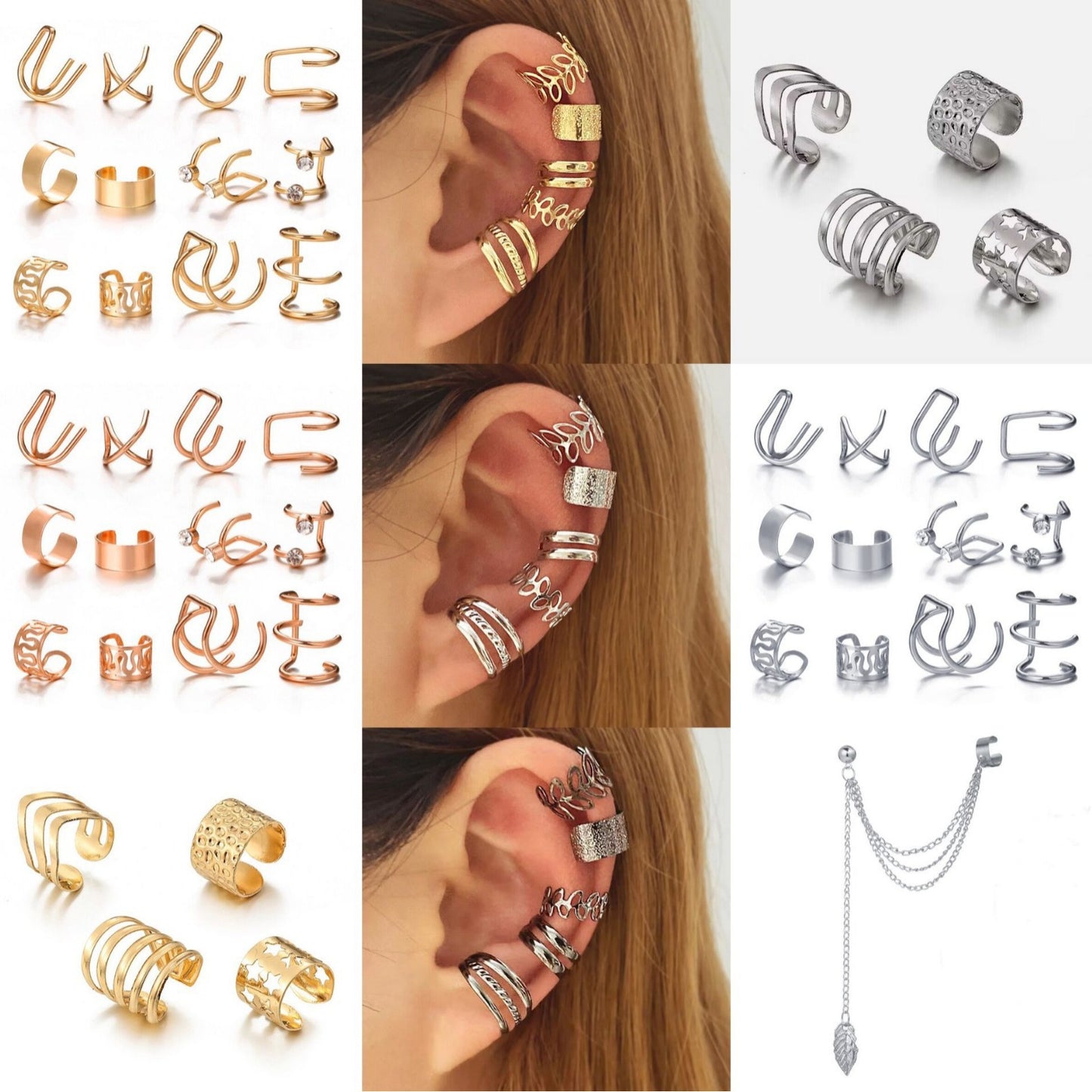 Unique Cool Creative Simple Metal Alloy Ear Clip