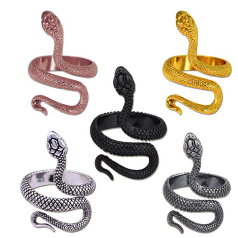 Personalized Exaggerated Snake Retro Punk Hip Ring