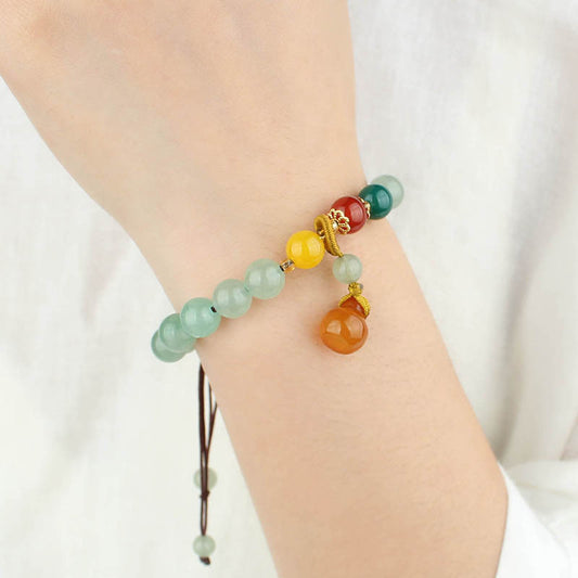 Women's Green Aventurine Vintage Safe Apple Jade Bracelets