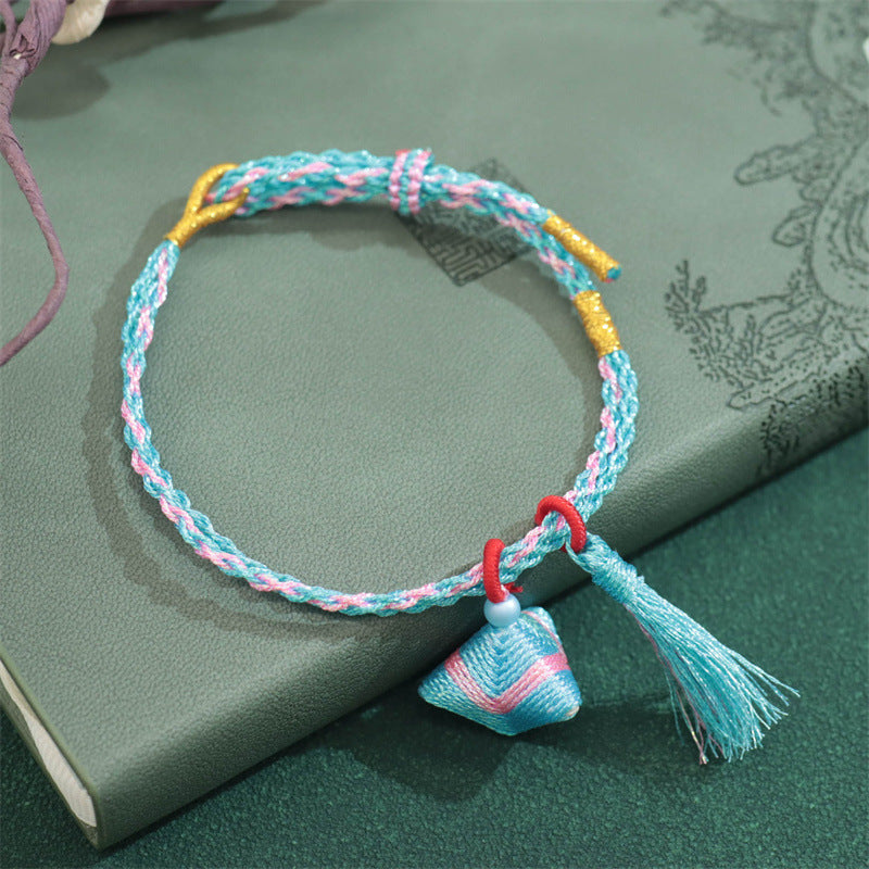 Small Tassel Hand-woven Adjustable Carrying Strap Holiday Bracelet