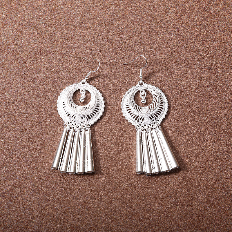 Sier Family Minority Ethnic Style Tourist Attractions Earrings