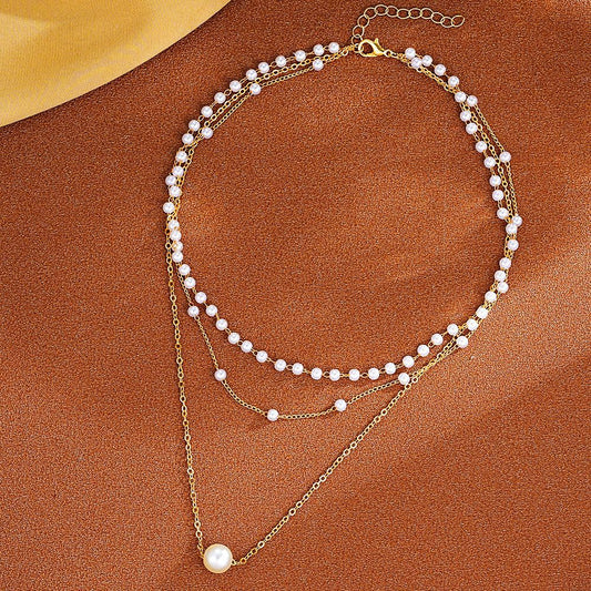 Women's Fashion Pearl Chain Light Luxury Temperament Pendants