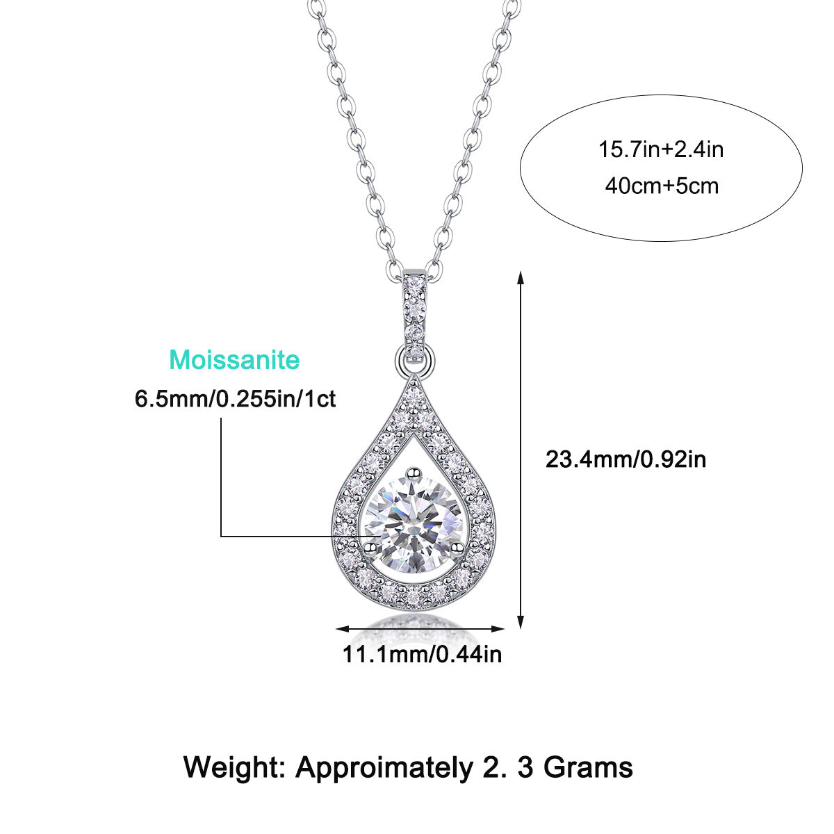 Lady Temperamental Sier Moissanite Clavicle Chain Necklaces