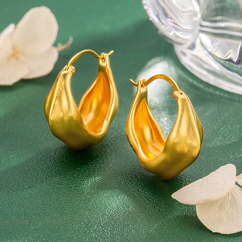 Women's Brushed Ear Clip Simple Elegant High-grade Earrings