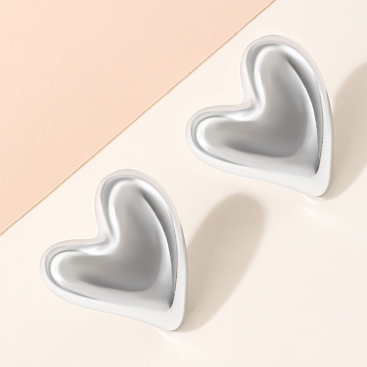 Love Heart Fashion Simple Design Peach Retro Earrings