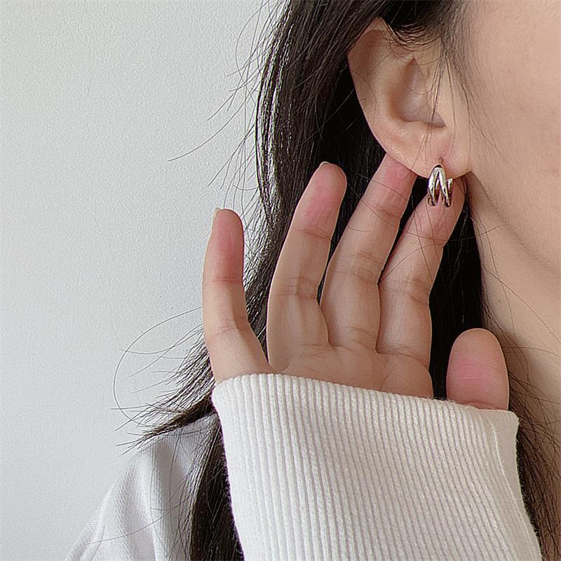 Circle Ear Clip Hoop Cold Korean Fashion Earrings