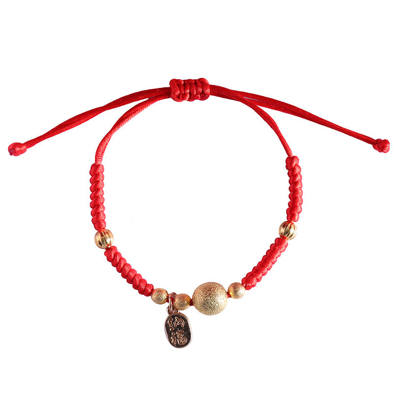Red Rope Original Lucky Beads Ethnic Bracelet