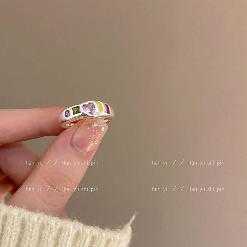 Vintage Court Style Flowers Opal Female Niche Rings
