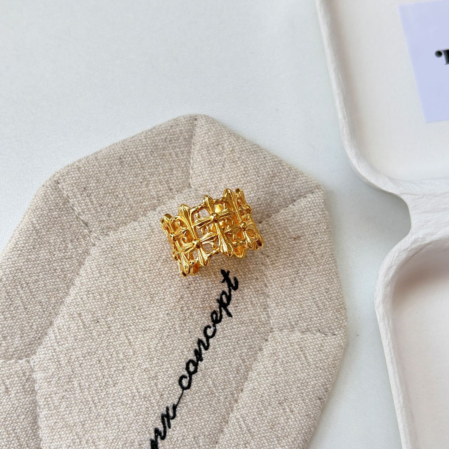 Women's Gold Retro For Simple Versatile Opening Rings