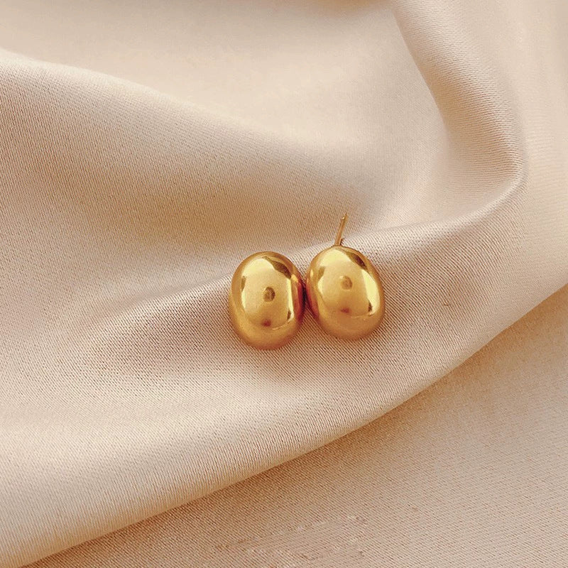 Women's Bean-shaped Simple Small French Cold Style Earrings