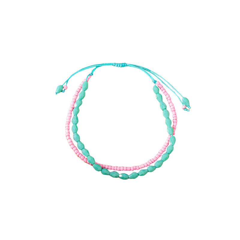 Beads Niche Personality Crystal String Woven Bracelets