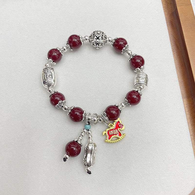 Ethnic Style Lucky Cat Bag Vintage Bracelet
