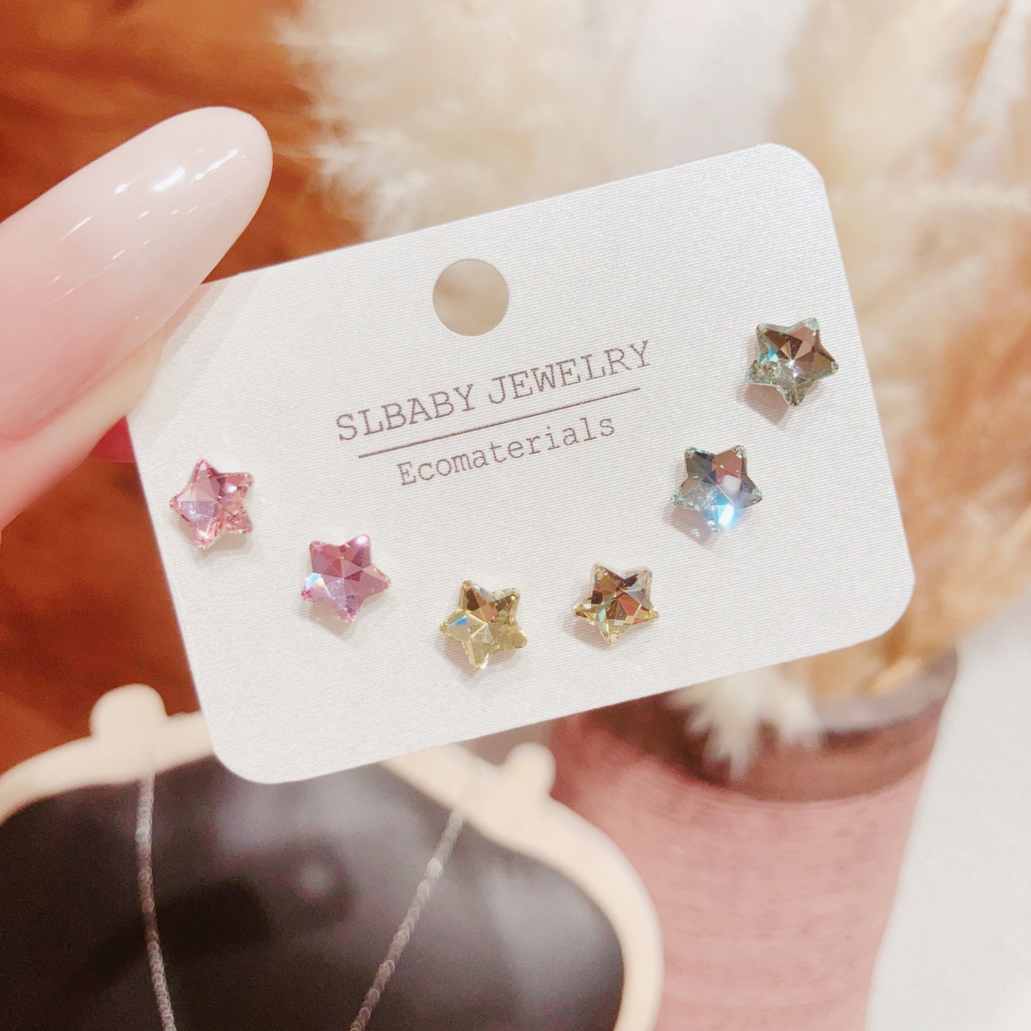 Women's Cool Geometric High-grade Minority Simple Color Stud Earrings