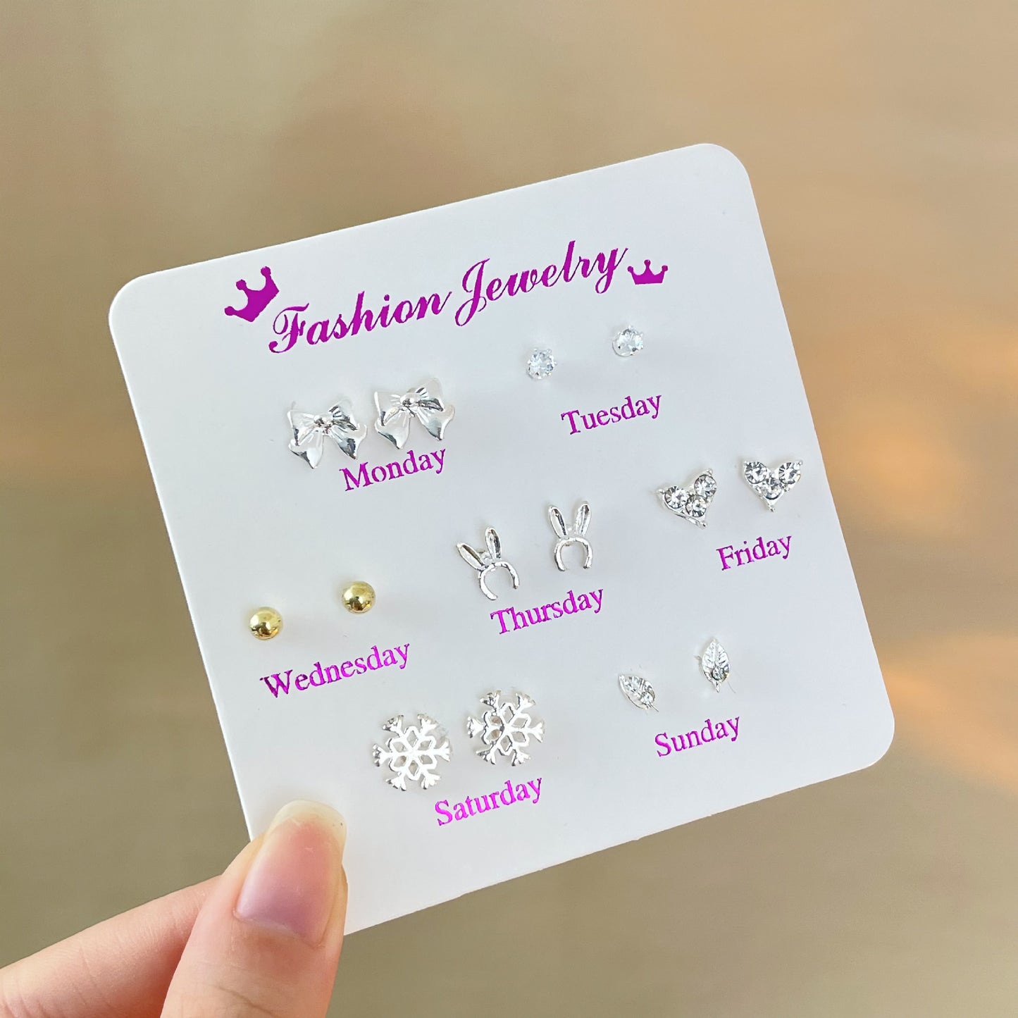 Female Korean Style Simple Compact Cute Earrings