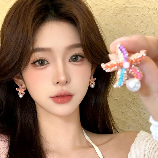 Women's Colorful Starfish High-grade Seaside Holiday Sweet Niche Earrings