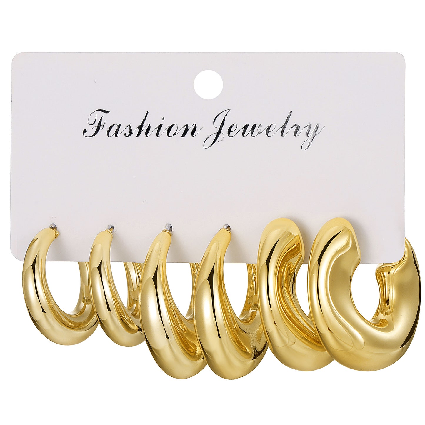 Creative Fashion Flattering Electroplated Shaped Twist Earrings