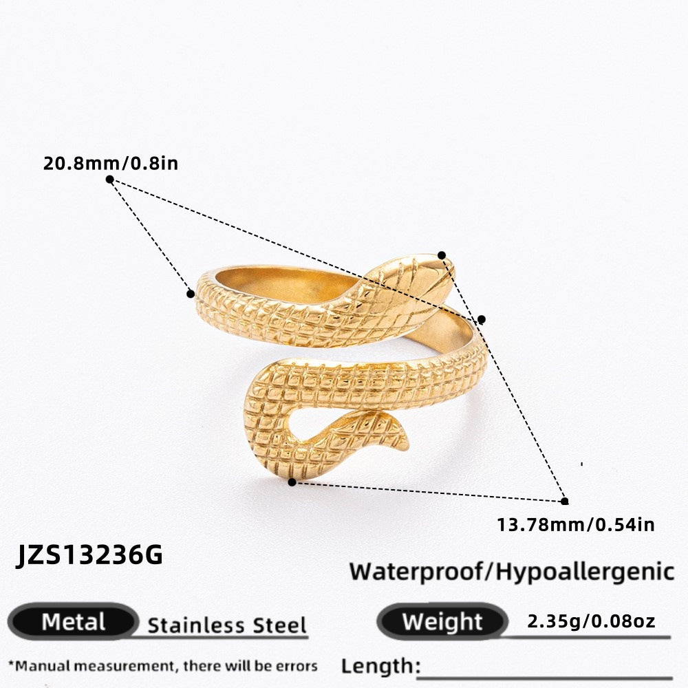 Steel Stainless Gold Plated High-grade Summer Wind Rings