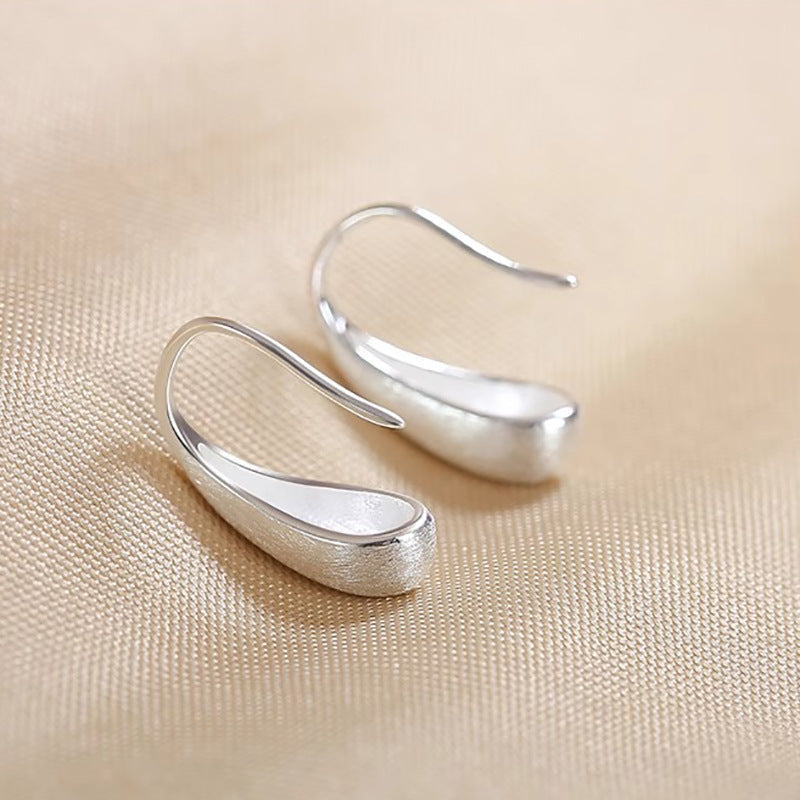 Simple Brushed Water Drop Niche Design Ear Stud Earrings