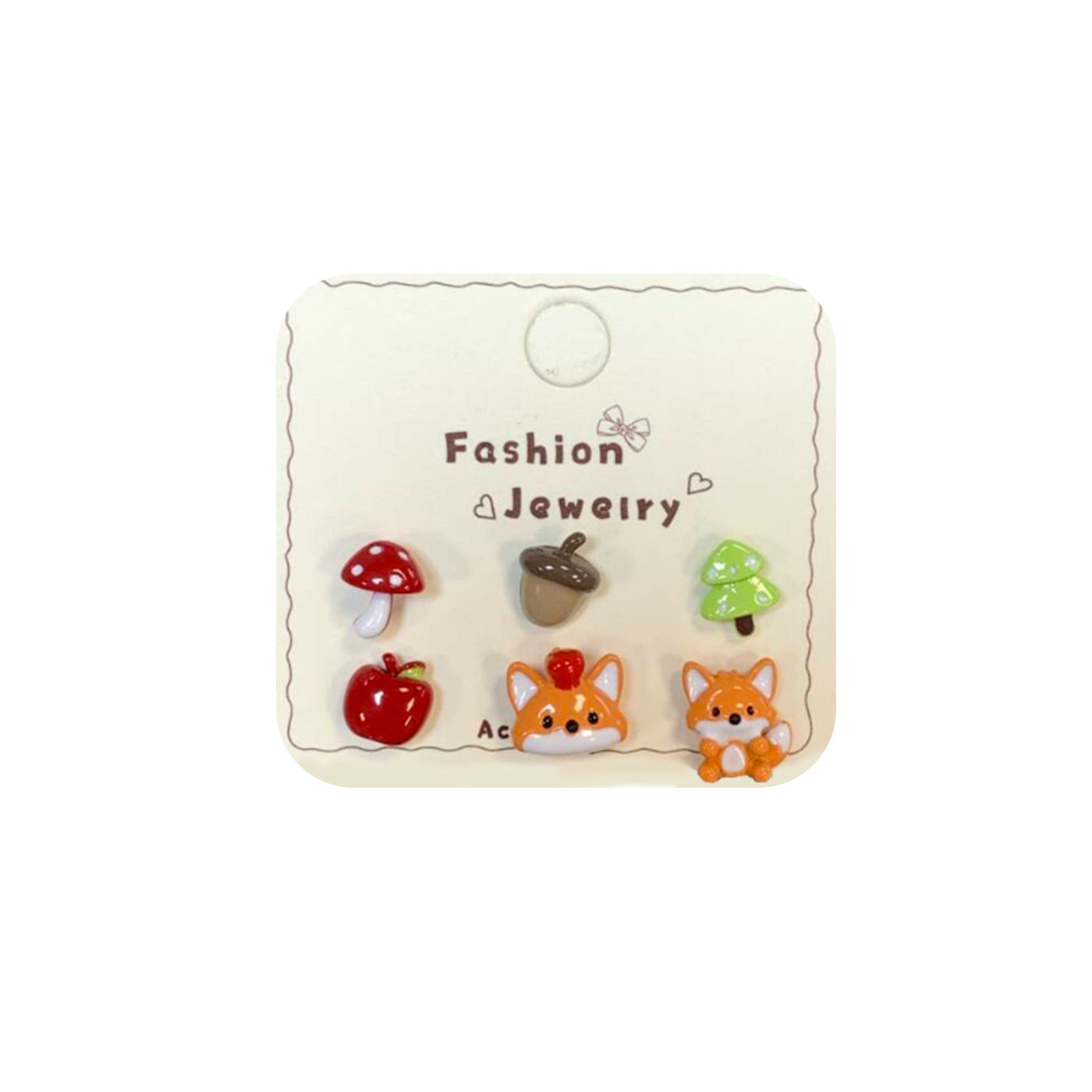 Cartoon Oil Dripping Fox Female Sier Needle Small Fun Animal Earrings