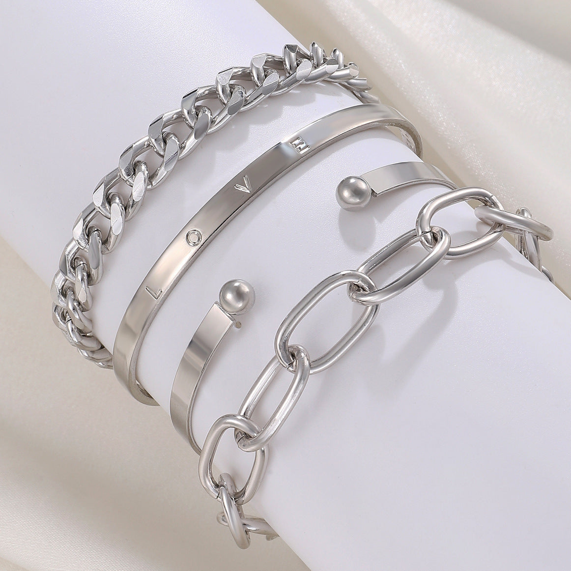 Alloy Combination Suit Set Punk Hip Bracelets