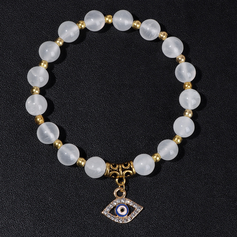 Women's & Men's Natural Stone Beads Female Devil's Eye Bracelets