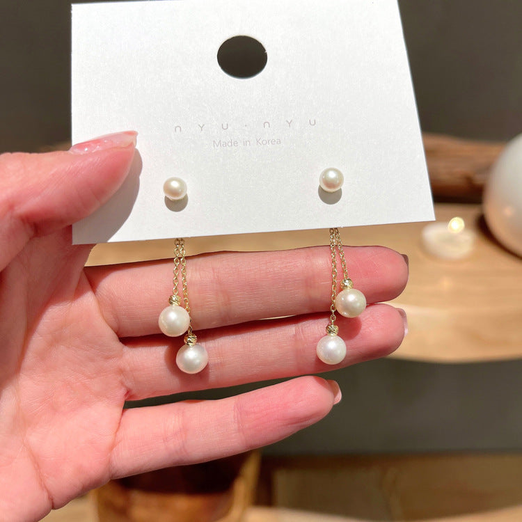 Women's Korean Pearl Simple Temperamental Ear Earrings