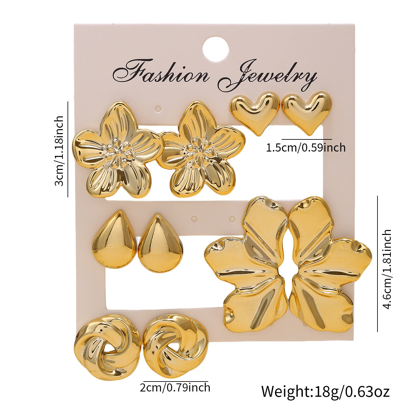 Beautiful Flowers Graceful Personality Matte Irregular Earrings