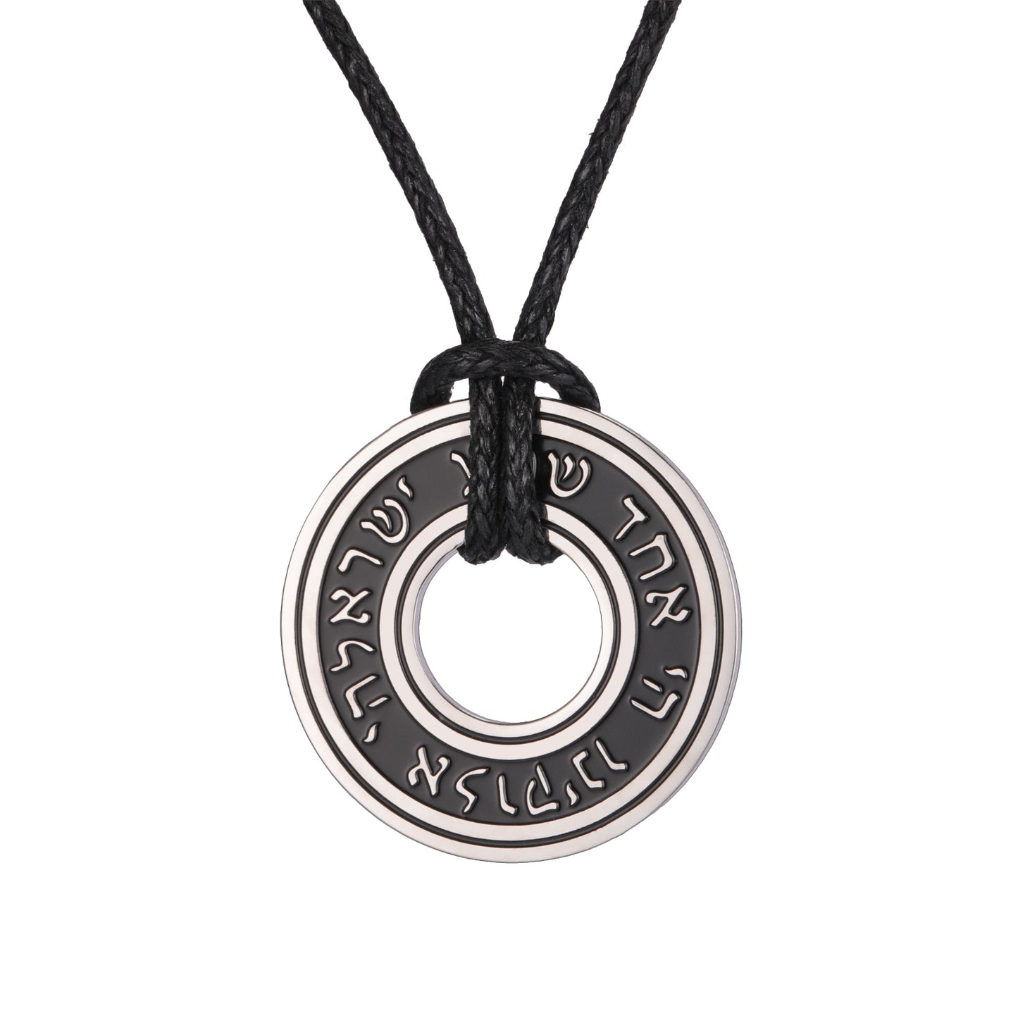 Retro Titanium Steel Cut Blackened Stainless Runic Letter Hollow Leather Necklaces