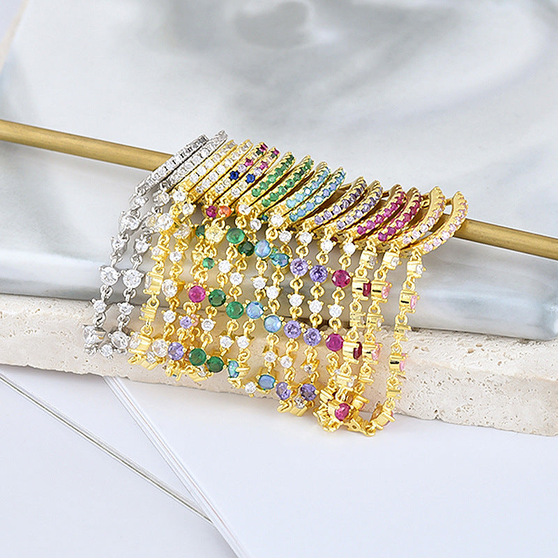 Women's Diamond Ear Chain Double Clip Fashion Trend Eardrop Earrings