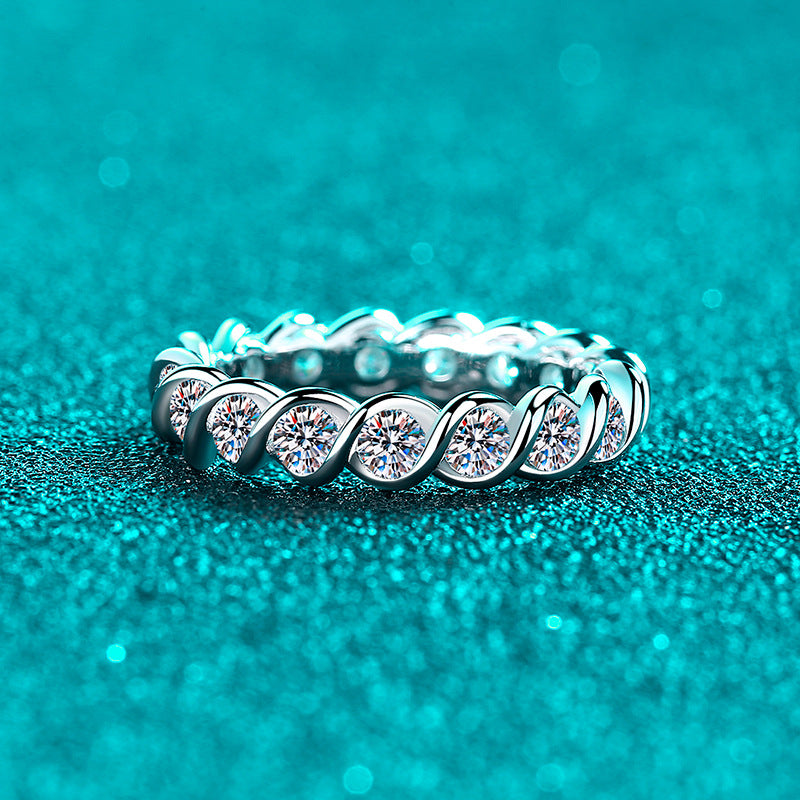 Moissanite Female Thread Diamond Personality Trend Rings