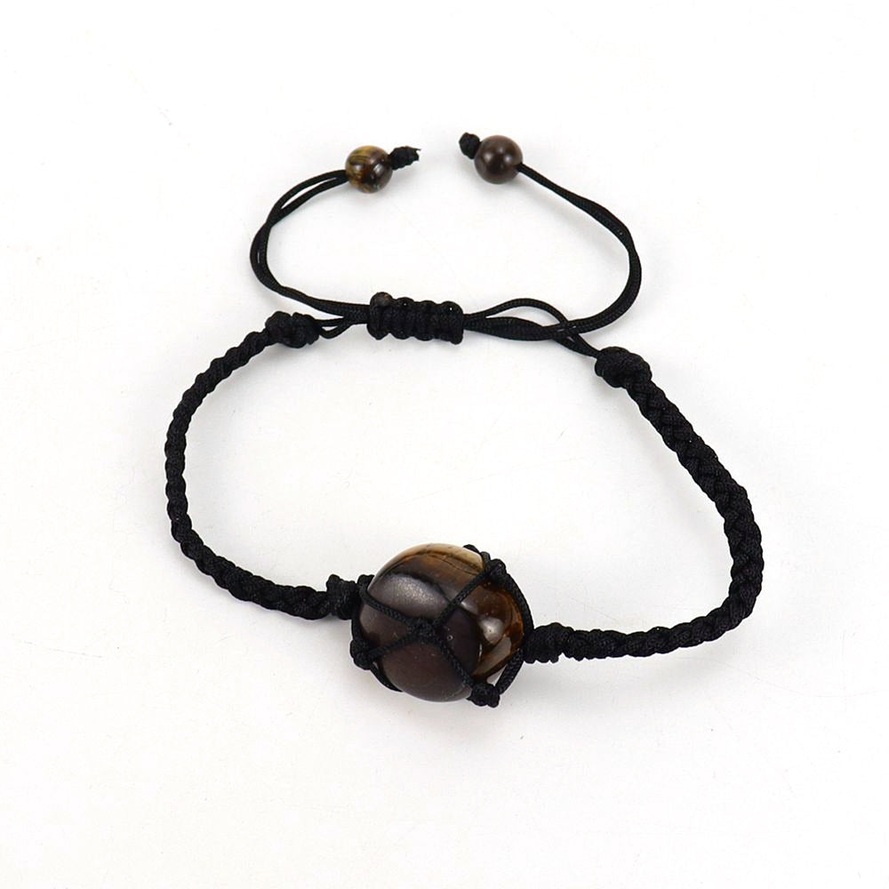 Broadcast Hand-woven Black Jade Thread Crystal Bracelets