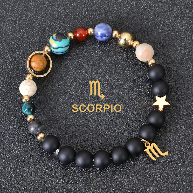 Planets Twee Constellations Frosted Stone Beaded Bracelets