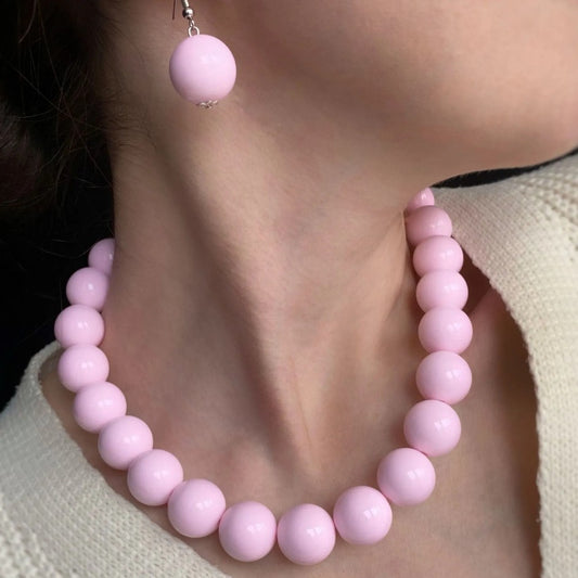 Design Round Beads Handmade Beaded Niche Vintage Necklaces